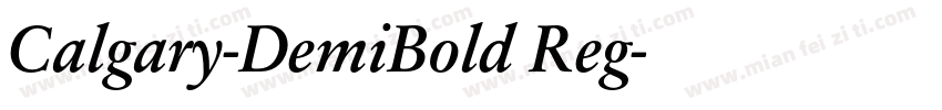 Calgary-DemiBold Reg字体转换